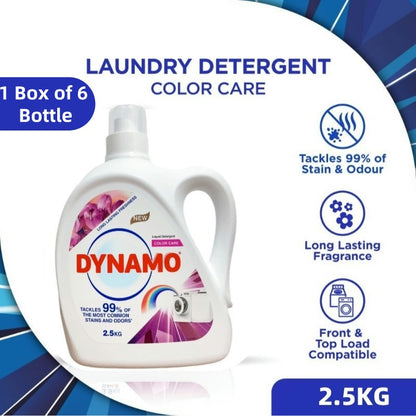 READY STOCK!!!Dynamo Long Lasting Freshness Liquid Detergent 2.5kg 1 Box of 6 Bottle