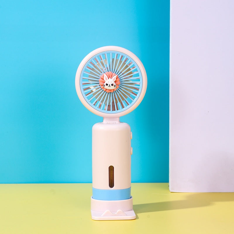 READY STOCK‼️ Mini Portable Clip Fan | USB Rechargeable | Cute Cartoon Desk & Handheld Fan 迷你便携式风扇