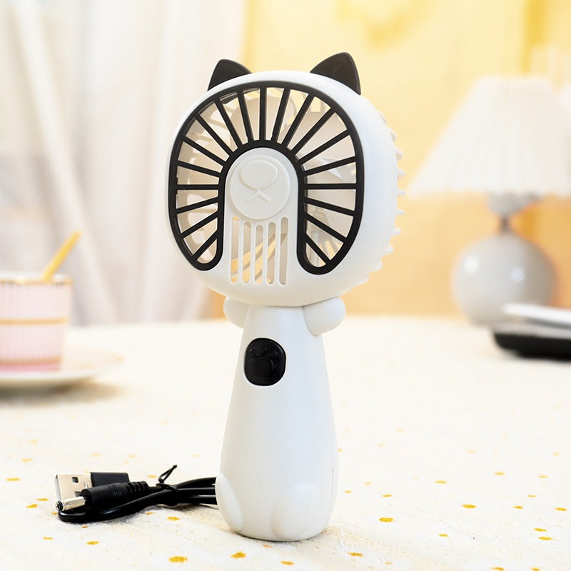 READY STOCK‼️ Mini Portable Clip Fan | USB Rechargeable | Cute Cartoon Desk & Handheld Fan 迷你便携式风扇