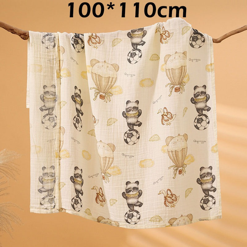 Newborn Baby Muslin Swaddle Kain Bedung Baby Towel Soft Blanket Kain Selimut Napkin Lampin Baby Blanket Kain Bedun
