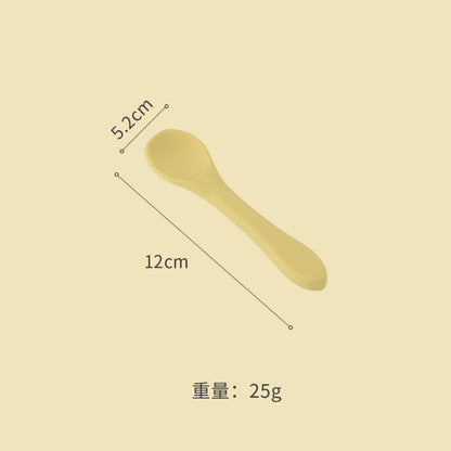 Silicone Baby Plate Bowl Set Spoon Bear BPA free Kids suction feeding Pingan Mangkuk sudu bayi