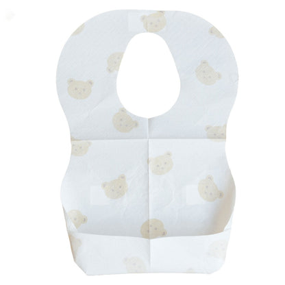 (READYSTOCK) 10PCS/50PCS Individual Packing Disposable Baby Bib Travel Waterproof Bib 一次性婴儿围兜