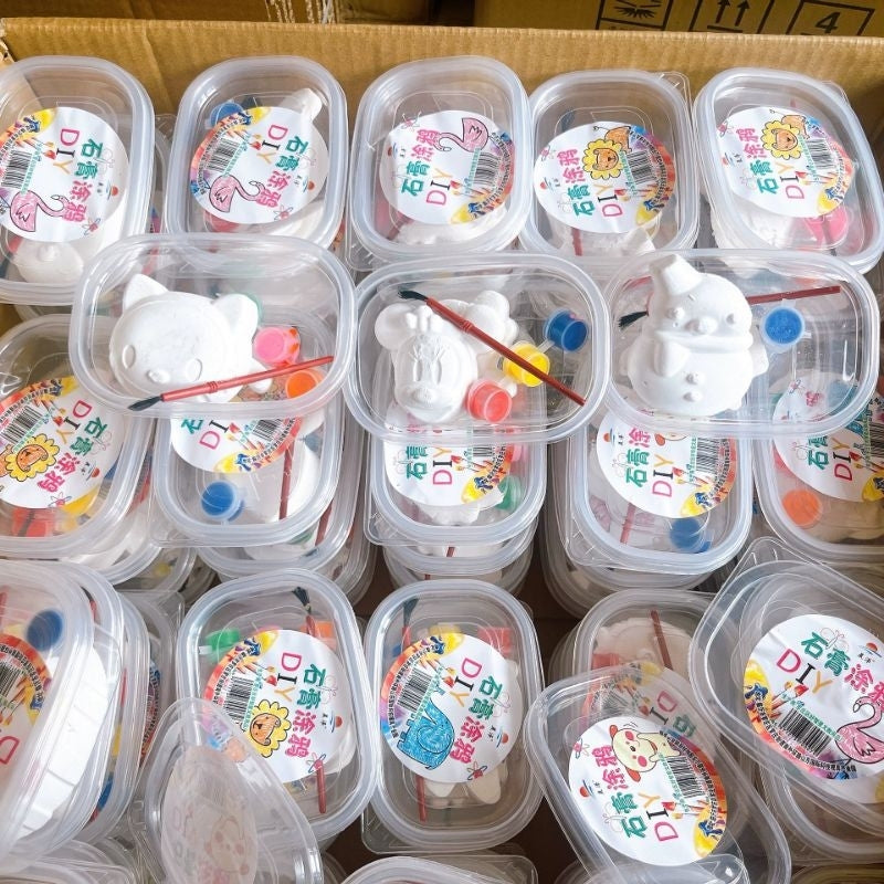 READY STOCK‼️ Random Cartoon Plaster Doll Painting | DIY Plaster Doll White | Creative Hand-Painted Art Kit 石膏娃娃涂色