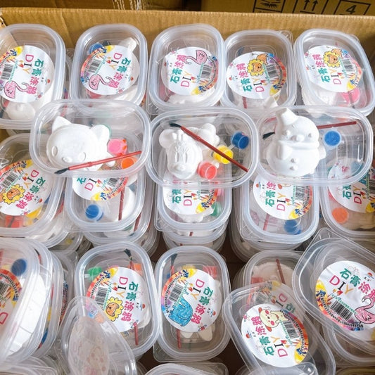 READY STOCK‼️ Random Cartoon Plaster Doll Painting | DIY Plaster Doll White | Creative Hand-Painted Art Kit 石膏娃娃涂色