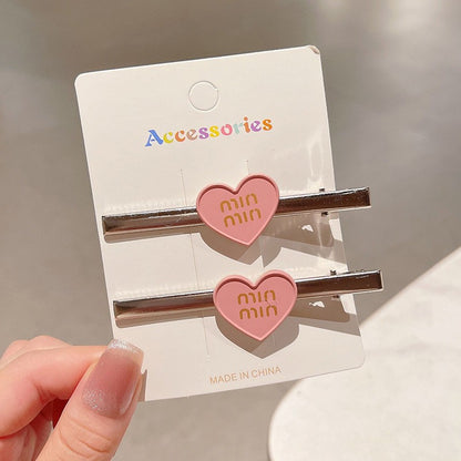 2Pcs Fashion Letter Star Wave Hairpin Sweet Cool Y2K Girls Hair Clips-CSW1014