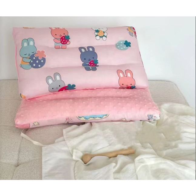 Ready Stock Washable Baby Pillow Children's Cotton  Pea Fleece Quick Dry Soothing Sleep Aid Pillowchildren 纯棉儿童枕头