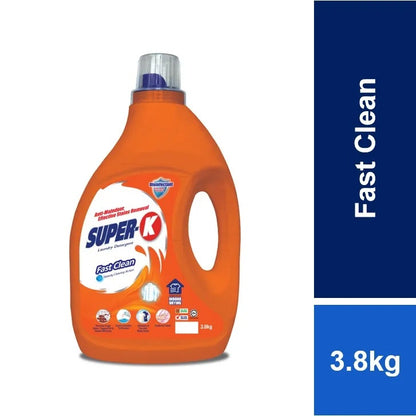 READY STOCK~Super-K Laundry Liquid Detergent 3.6kg / 3.8kg Anti-Bacterial Cuci Pakaian