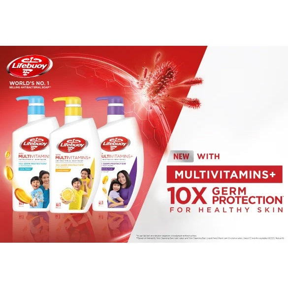 READY STOCK‼️ Lifebuoy Anti-Bacterial Shower Gel 900ml/950ml Sabun Mandian Bunuh 99.9% Kuman