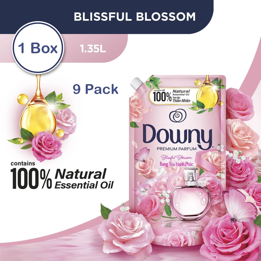 ✅READY STOCK‼️Downy Fabric Softener Refill 1.35L/1.4L/1.5L (1 Box = 9 Packs) | Pewangi Pakaian Tahan Lama Lembut & Segar