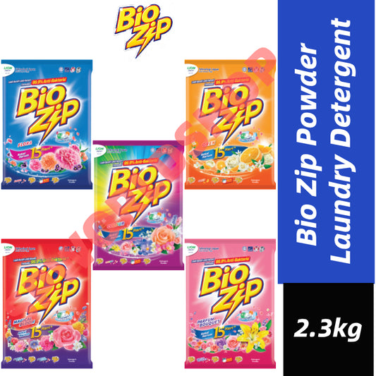 ✅ READY STOCK‼️ Bio Zip Serbuk Pencuci Baju 2.3kg (Magical Bloom/Flora/Oren/Parfum Bouquet/Colour) Harum & Bersih Berkes