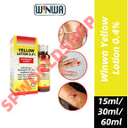 Winwa Yellow Lotion 0.4% Antiseptic Lotion Losyen Kuning Losyen Antiseptik (15ml/30ml/60ml )