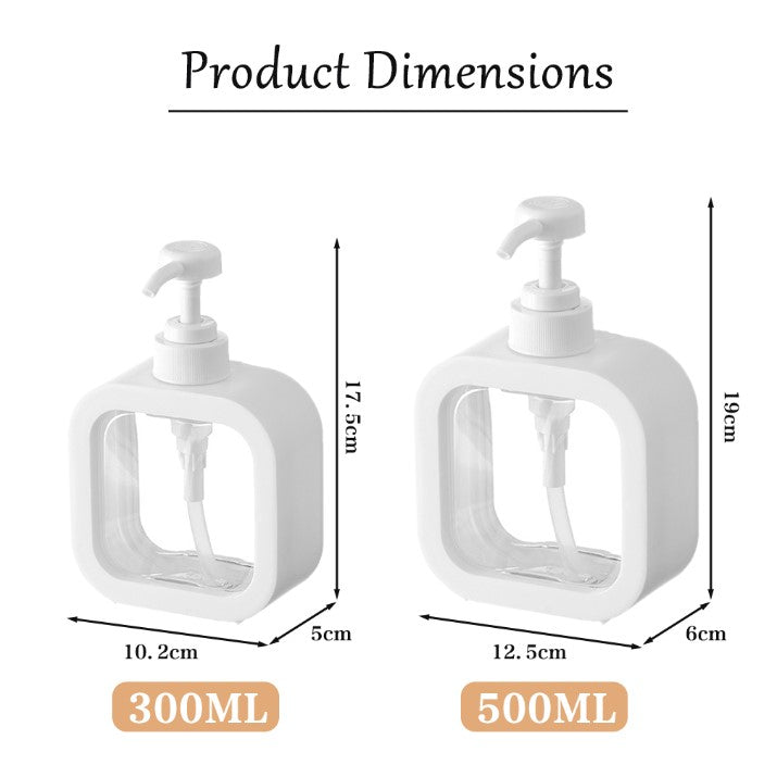 Soap Dispenser 500ml/300ml / Liquid Dispenser / Shampoo Hand Soap Refill Pump Bottle