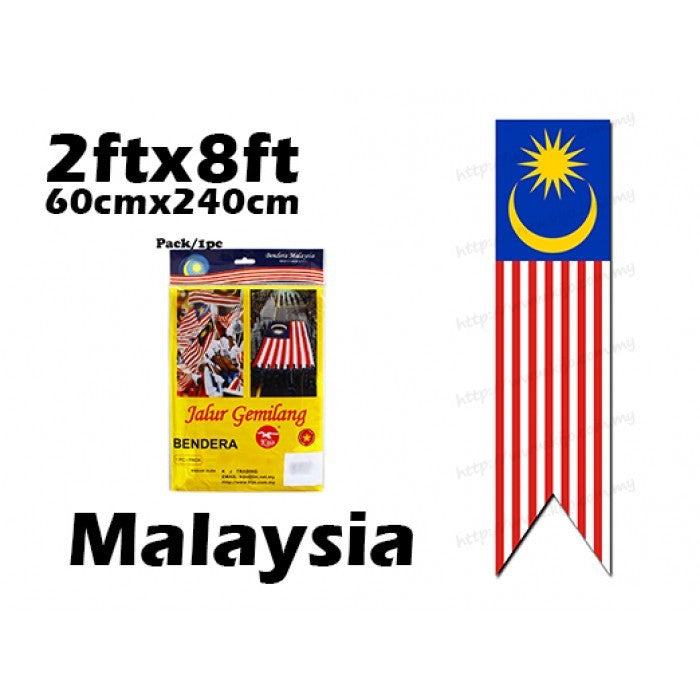 2x8ft【Cotton】Malaysia Flag & All State Flag 60cmx240cm Bendera Negeri Bendera Wilayah Johor Selangor Sembilan