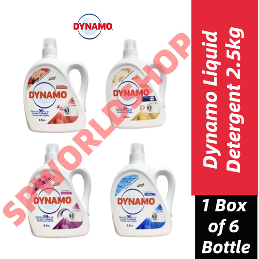 READY STOCK!!!Dynamo Long Lasting Freshness Liquid Detergent 2.5kg 1 Box of 6 Bottle