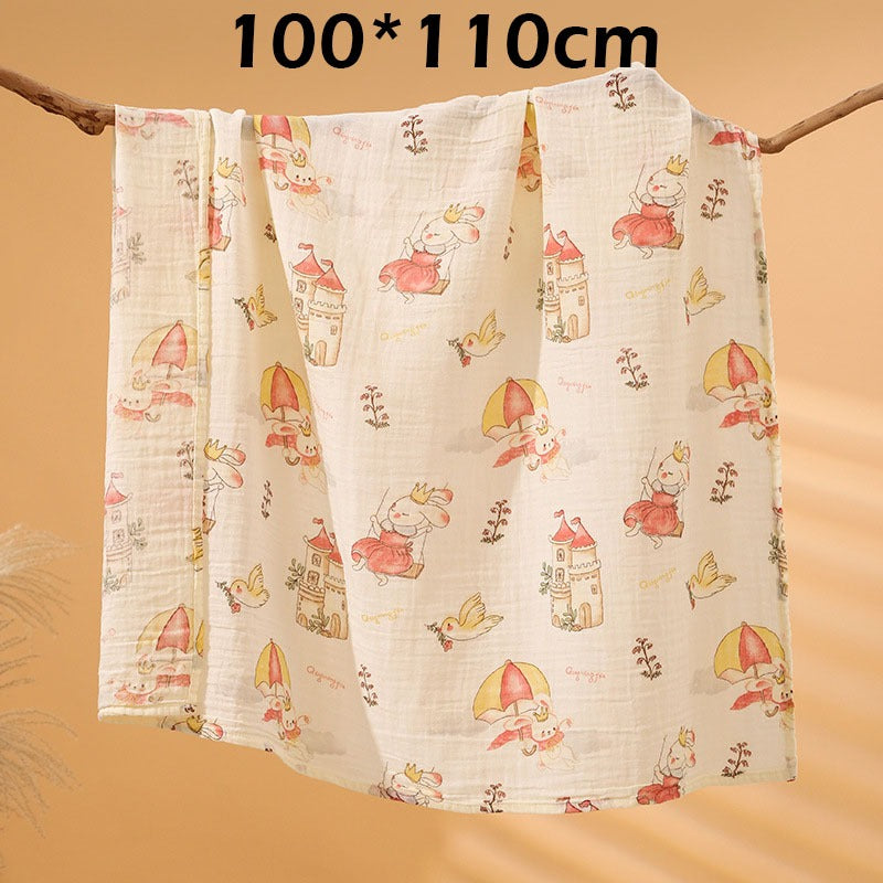 Newborn Baby Muslin Swaddle Kain Bedung Baby Towel Soft Blanket Kain Selimut Napkin Lampin Baby Blanket Kain Bedun