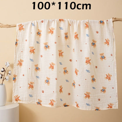 Newborn Baby Muslin Swaddle Kain Bedung Baby Towel Soft Blanket Kain Selimut Napkin Lampin Baby Blanket Kain Bedun