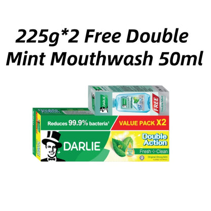 Darlie Toothpaste Value Pack 2in1 ( 225g X 2pcs ) 100% Original Genuine Darlie Product Ubat Gigi Darlie 黑人牙膏