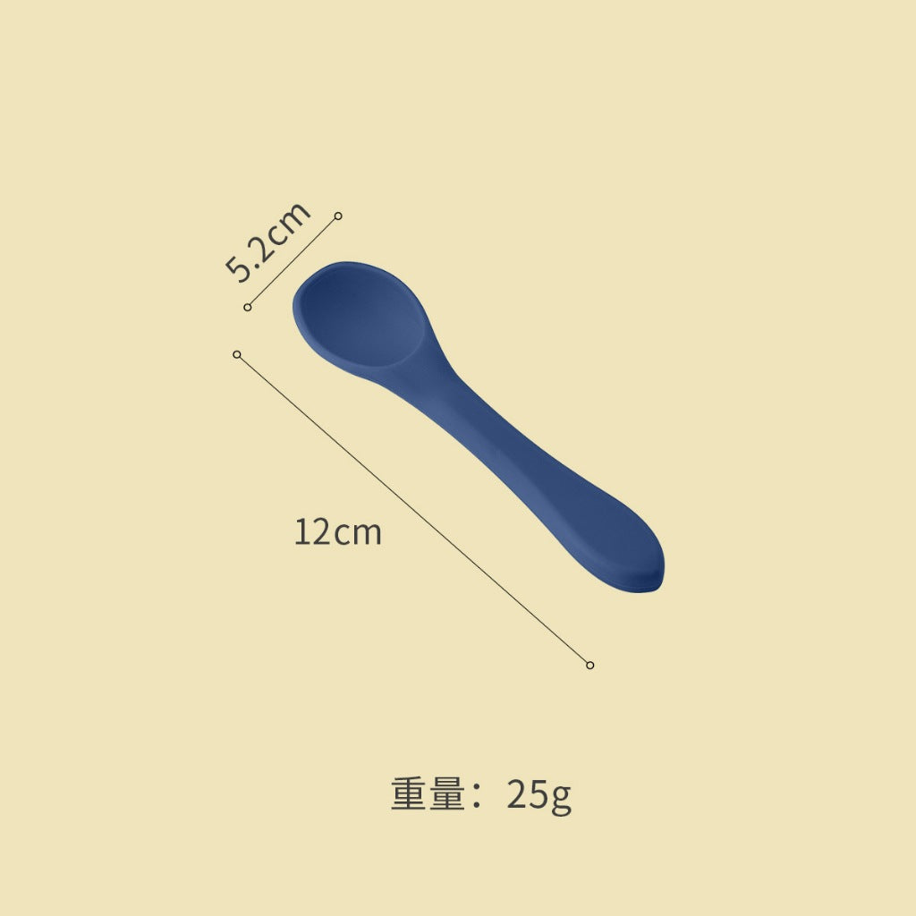 Silicone Baby Plate Bowl Set Spoon Bear BPA free Kids suction feeding Pingan Mangkuk sudu bayi