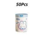 READY STOCK‼️ 50Pcs/100Pcs Cartoon Rabbit Large Drawstring Garbage Bags | Thick & Durable Plastic Trash Bags 大号抽绳垃圾袋