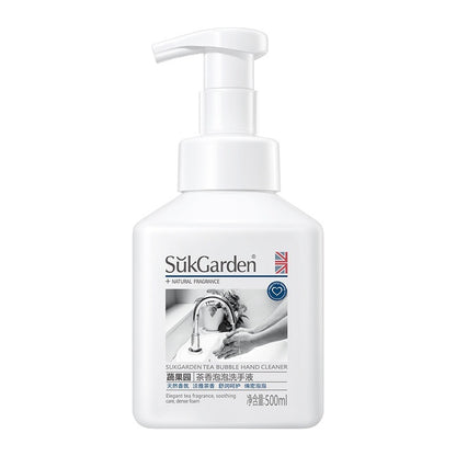 READY STOCK‼️ SukGarden (500ML) Tea Bubble Hand Cleaner | Gentle Non-Rinse Foam | 蔬果园 茶泡泡洗手液