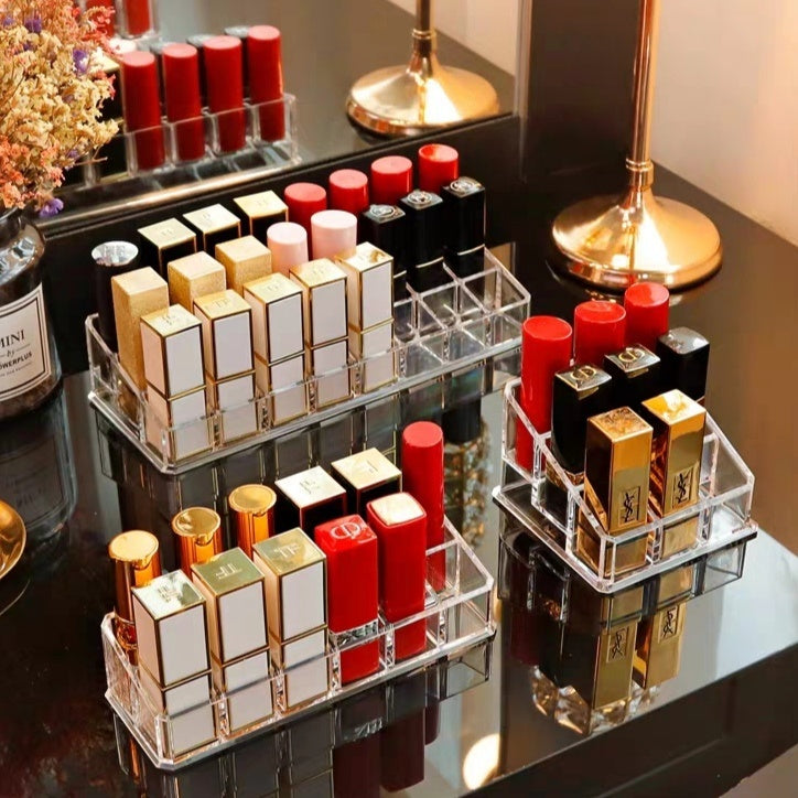 READY STOCK‼️ Lipstick Storage Box | Transparent Lip Gloss & Palette Organizer | Cosmetic Makeup Storage 化妆品收纳盒 口红收纳盒