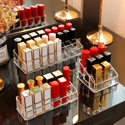 READY STOCK‼️ Lipstick Storage Box | Transparent Lip Gloss & Palette Organizer | Cosmetic Makeup Storage 化妆品收纳盒 口红收纳盒