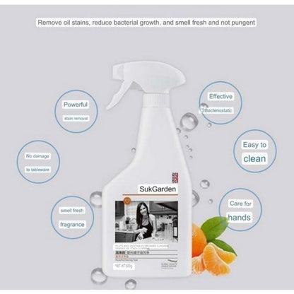 READY STOCK‼️ SukGarden Sunshine Orange Oil Stain Cleaner 500g | Powerful Degreaser | Kitchen & Household Use 蔬果园油污清洁剂