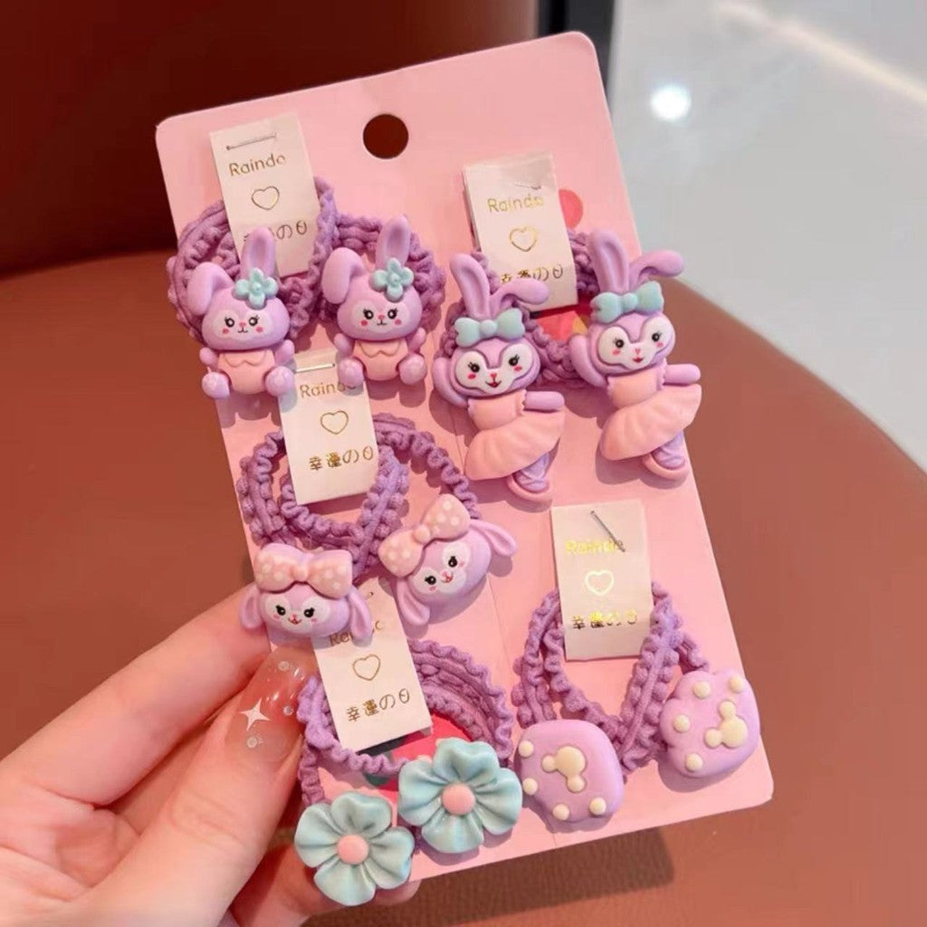 Children's Strawberry Bear Hair Rope Set Little Girl Cute Cartoon Head Rope Fashion Hair Accessories-CSW1008