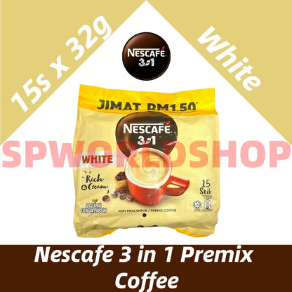 (FREE SHIPPING NO SBH/SRW)Nescafe 3 in 1 Premix Coffee(Original/Rich/Mild/White)