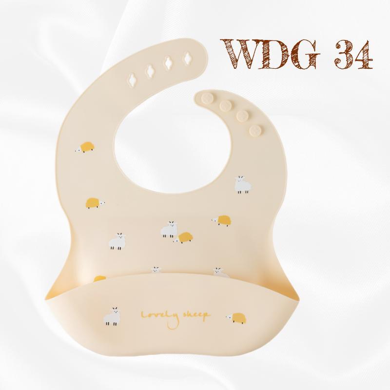 READY STOCK!!! Baby Silicone Bibs | Adjustable Waterproof Feeding Bib | Kids Apron for Mealtime WDG/GJQ 婴儿硅胶围兜 | 可调节防水围嘴