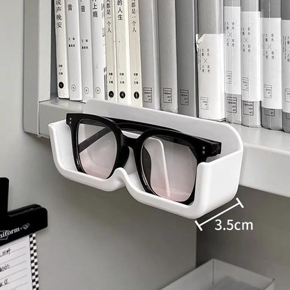 Wall-Mounted Punch-Free Glasses Storage Box | Sunglasses Display Rack | Decorative Eyewear Organizer Shelf 免打孔壁挂式眼镜收纳盒