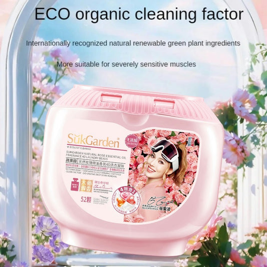 READY STOCK‼️ SukGarden 4D Laundry Beads Natural Rose Essential Oil Pewangi Pakaian Harum Tahan Lama  蔬果园玫瑰洗衣凝珠