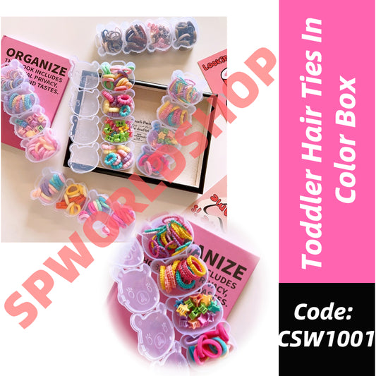Cute Kids Hair Accessories Set Colorful Hair Ties and Towel Rings-CSW1001