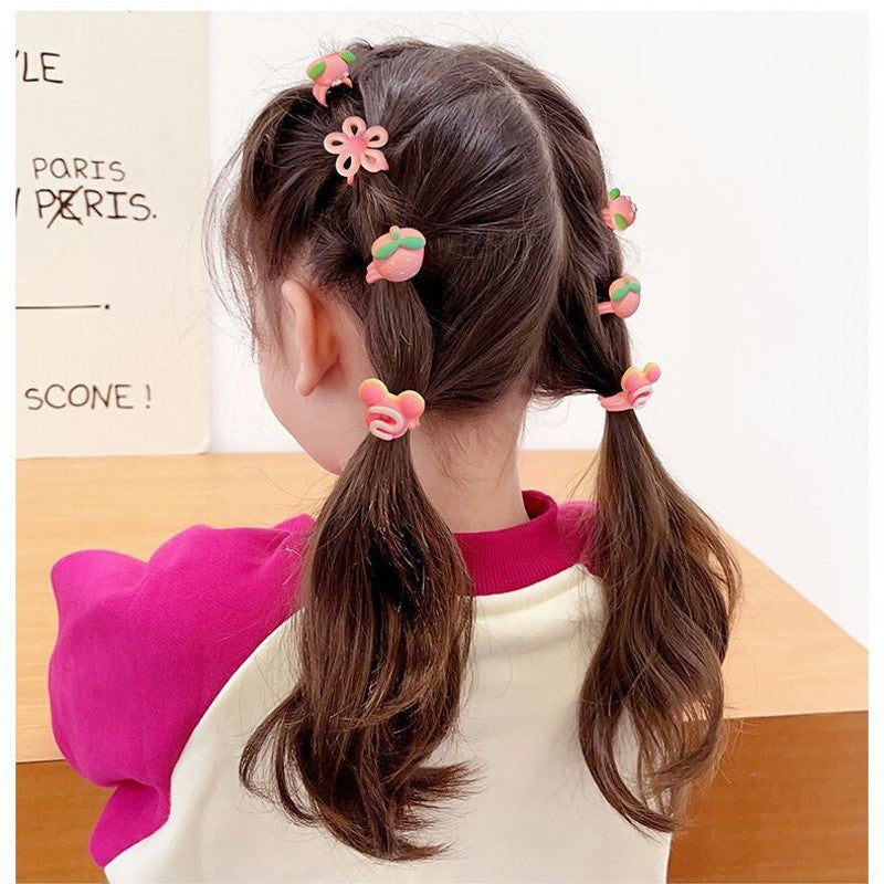 Children's Strawberry Bear Hair Rope Set Little Girl Cute Cartoon Head Rope Fashion Hair Accessories-CSW1008
