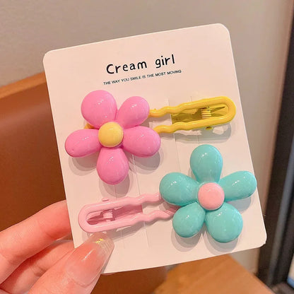 2pc Cute Flower Bangs Hairpin Party Holiday Ornamen-CSW1013
