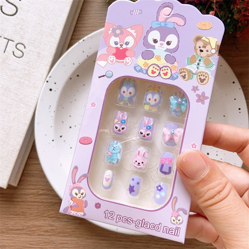 Children's three-dimensional cartoon character nail stickers 12 pieces-CSW1016