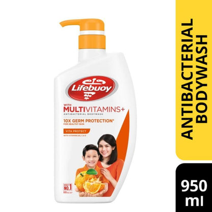 READY STOCK‼️ Lifebuoy Anti-Bacterial Shower Gel 900ml/950ml Sabun Mandian Bunuh 99.9% Kuman