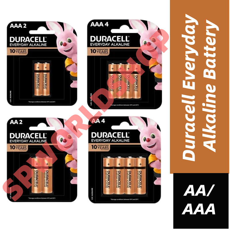 Duracell Everyday Alkaline Battery (AA2 / AA4 / AAA2 / AAA4)