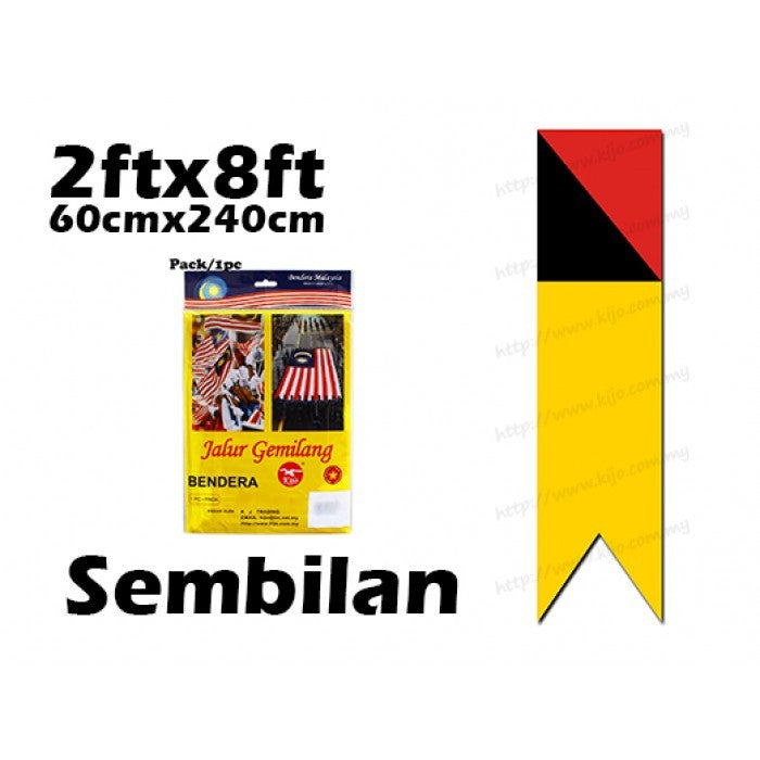2x8ft【Cotton】Malaysia Flag & All State Flag 60cmx240cm Bendera Negeri Bendera Wilayah Johor Selangor Sembilan