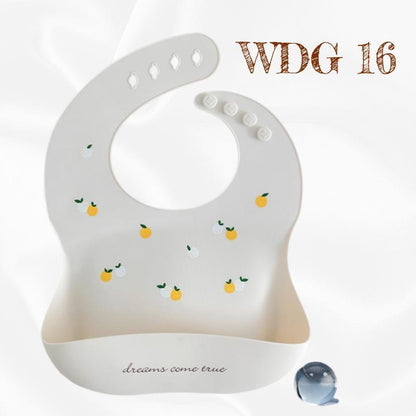 READY STOCK!!! Baby Silicone Bibs | Adjustable Waterproof Feeding Bib | Kids Apron for Mealtime WDG/GJQ 婴儿硅胶围兜 | 可调节防水围嘴