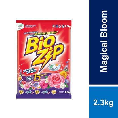✅ READY STOCK‼️ Bio Zip Serbuk Pencuci Baju 2.3kg (Magical Bloom/Flora/Oren/Parfum Bouquet/Colour) Harum & Bersih Berkes