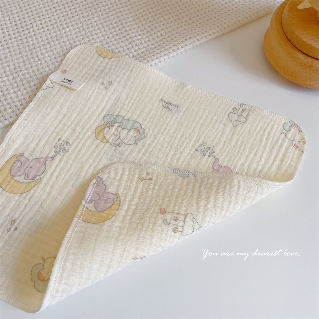 READY STOCK! Baby Muslin Cotton Washcloths | Soft Multi-Layer Face Towel | Baby Feeding Bibs | Multi-Style 婴儿棉纱洗脸巾 |
