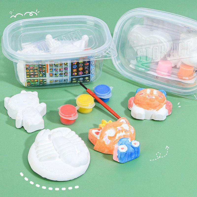 READY STOCK‼️ Random Cartoon Plaster Doll Painting | DIY Plaster Doll White | Creative Hand-Painted Art Kit 石膏娃娃涂色