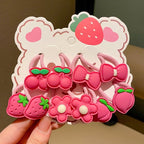 Children's Strawberry Bear Hair Rope Set Little Girl Cute Cartoon Head Rope Fashion Hair Accessories-CSW1008