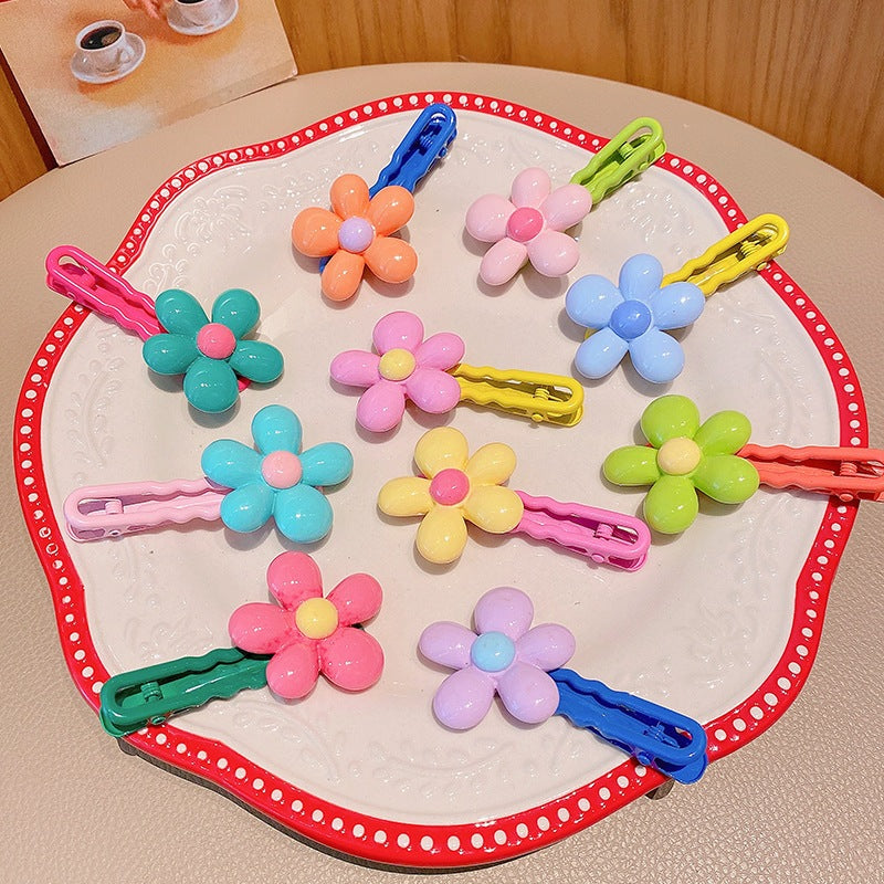 2pc Cute Flower Bangs Hairpin Party Holiday Ornamen-CSW1013