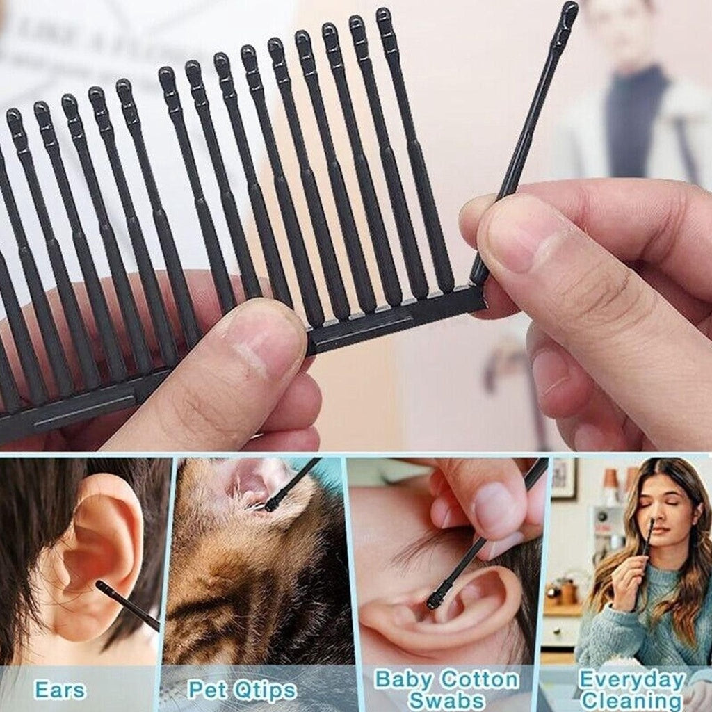 (READYSTOCK) 20pcs Disposable Sticky Ear Swabs Pick Spiral Tips  Removal Ear Nose  Stick Sticky Ear Pick Stick 自带黏性挖耳棒