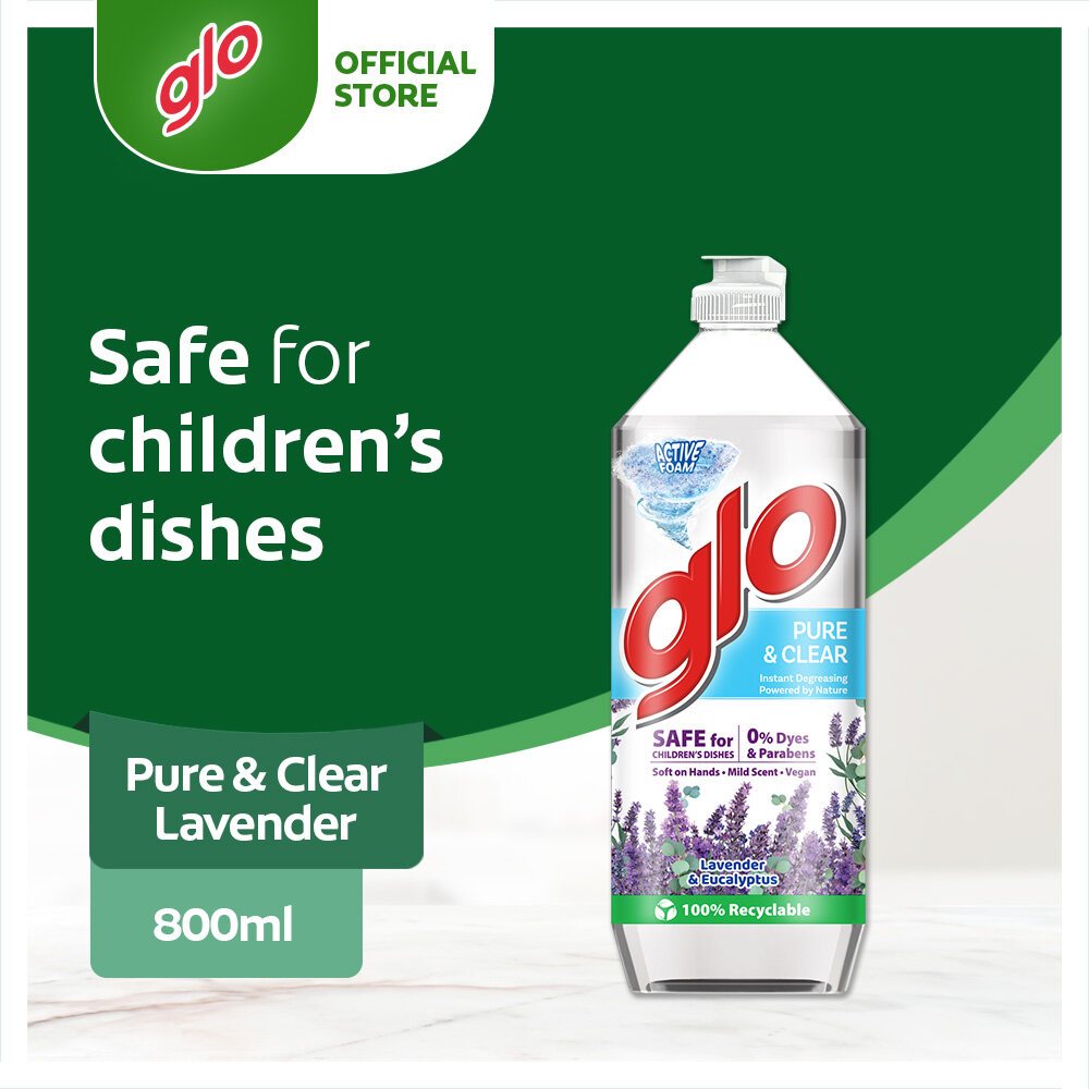 (FREE SHIPPING NO SBH/SRW) GLO PEKAT Lemon Lime Dishwash Liquid DIshwashing 800/900ml Pencuci Pinggan Lemon Glo