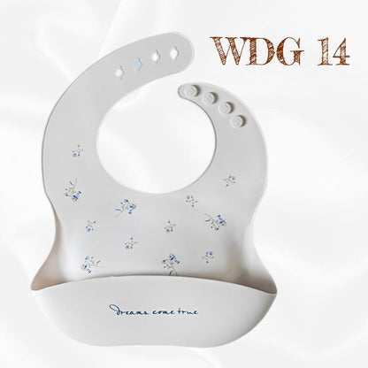 READY STOCK!!! Baby Silicone Bibs | Adjustable Waterproof Feeding Bib | Kids Apron for Mealtime WDG/GJQ 婴儿硅胶围兜 | 可调节防水围嘴