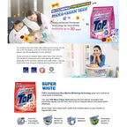 READY STOCK!!! Top Detergent Powder 2.1kg / 2.3kg 1 Box of 8 Pack