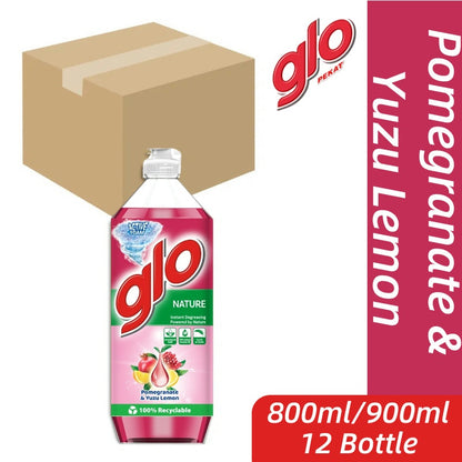 READY STOCK!!!GLO PEKAT Lemon Lime Dishwash Liquid DIshwashing 800/900ml Pencuci Pinggan Lemon Glo 1 Box of 12 Bottle